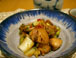 ひね鶏と白ネギの炒め物
